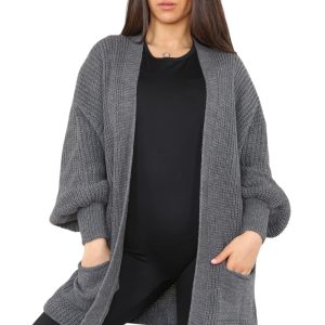 Chunky Knit Oversized Pocket Cardigan